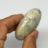 97.7g, 2.2"x1.8"x1", Natural Yellow Calcite Palm-Stone Crystal Polished Reiki, B
