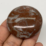 39.8g, 1.7"x0.5", Natural Untreated Red Shell Fossils Round Palms-tone, F1124