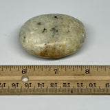 97.7g, 2.2"x1.8"x1", Natural Yellow Calcite Palm-Stone Crystal Polished Reiki, B