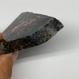 109.1g, 2.6"x3"x0.4", One face polished Rhodonite, One face semi polished, B1600