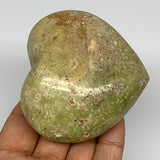 179.5g,2.7"x3"x1.5", Green Opal Heart Polished Gemstone @Madagascar, B17599