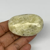 65.1g, 2.3"x1.5"x0.8", Natural Yellow Calcite Palm-Stone Crystal Polished Reiki,