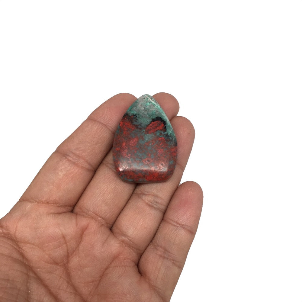 13.7g, 1.6"x 1.1" Sonora Sunset Chrysocolla Cuprite Cabochon from Mexico,SC131 - watangem.com