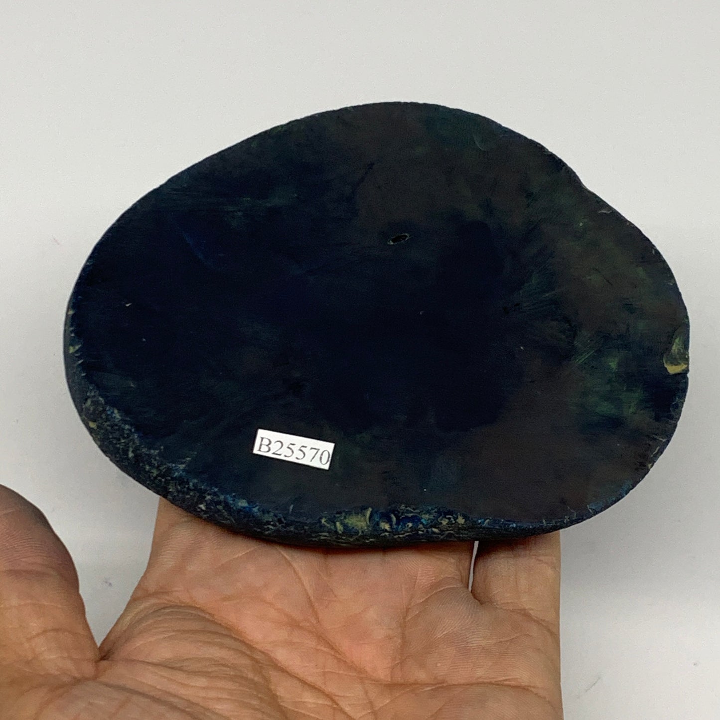 314.7g, 4.5"x3.7"x0.7", Dyed Agate Tea Light Candle Holder Crystal, B25570