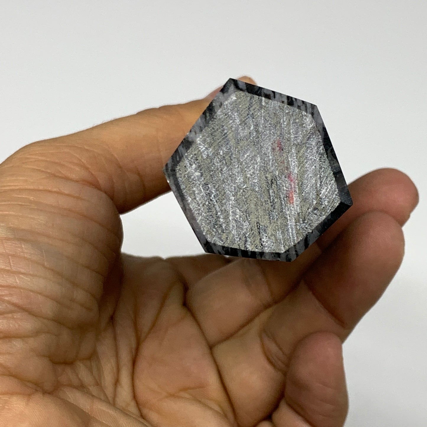 288.5g, 7" x 1.3" x 1.2" Indigo Gabro Merlinite Point Tower @Madagascar,B18336