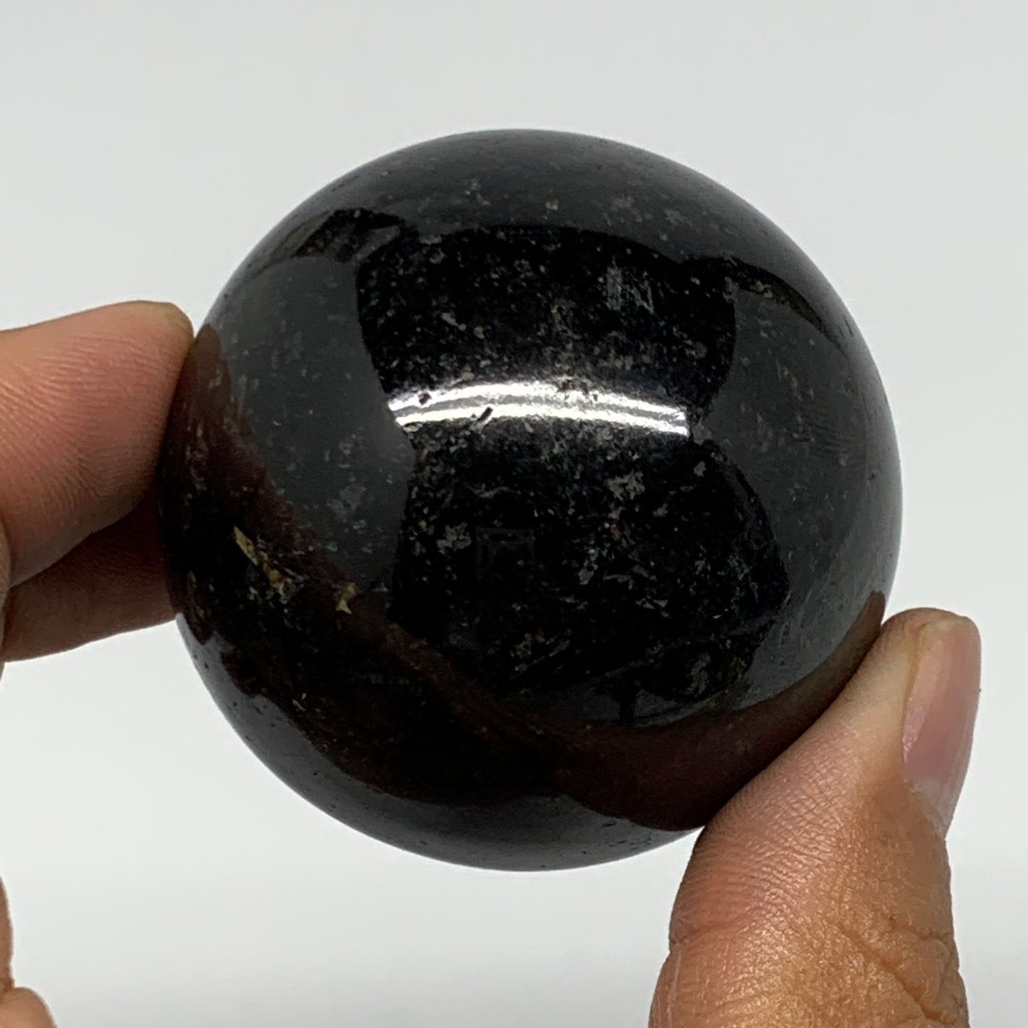 180.5g,1.9"(48mm), Natural Black Tourmaline Sphere Ball Gemstone @Brazil,B22407