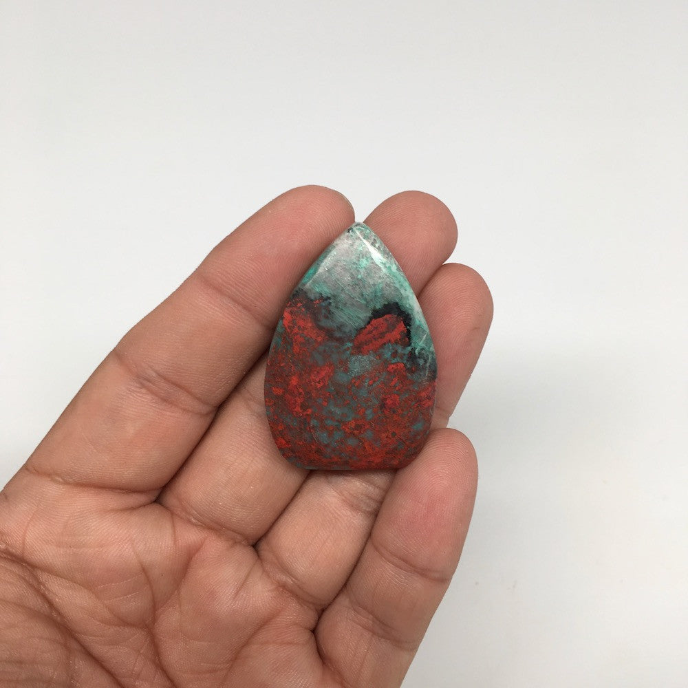 13.7g, 1.6"x 1.1" Sonora Sunset Chrysocolla Cuprite Cabochon from Mexico,SC131 - watangem.com