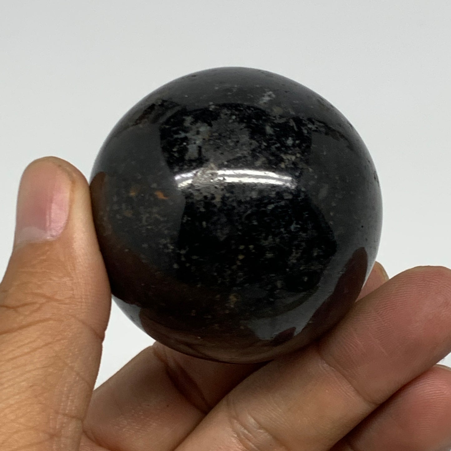 180.5g,1.9"(48mm), Natural Black Tourmaline Sphere Ball Gemstone @Brazil,B22407