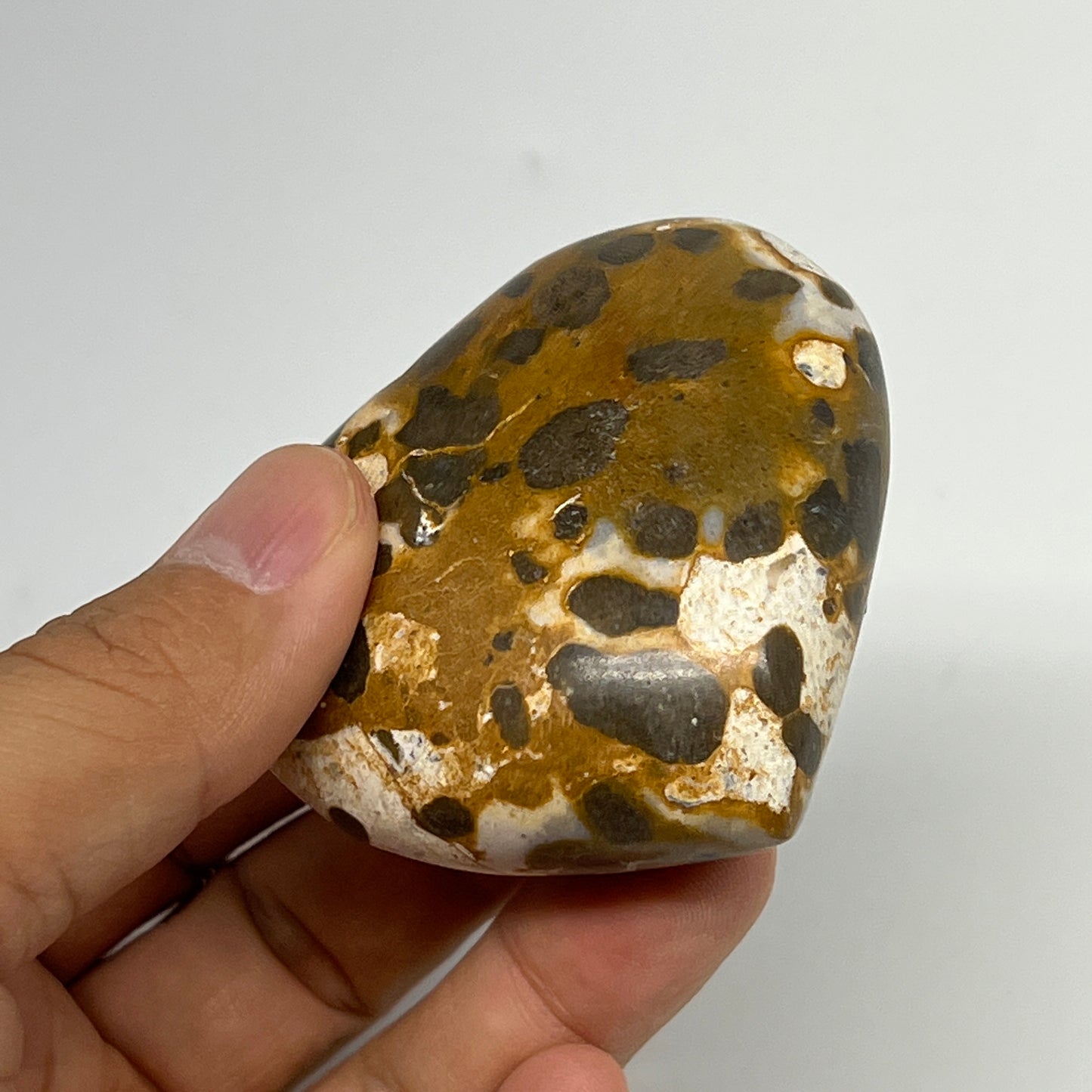 113.7g,2.2"x2.4"x1" Fruit Jasper Heart Polished Healing Home Decor, B21941