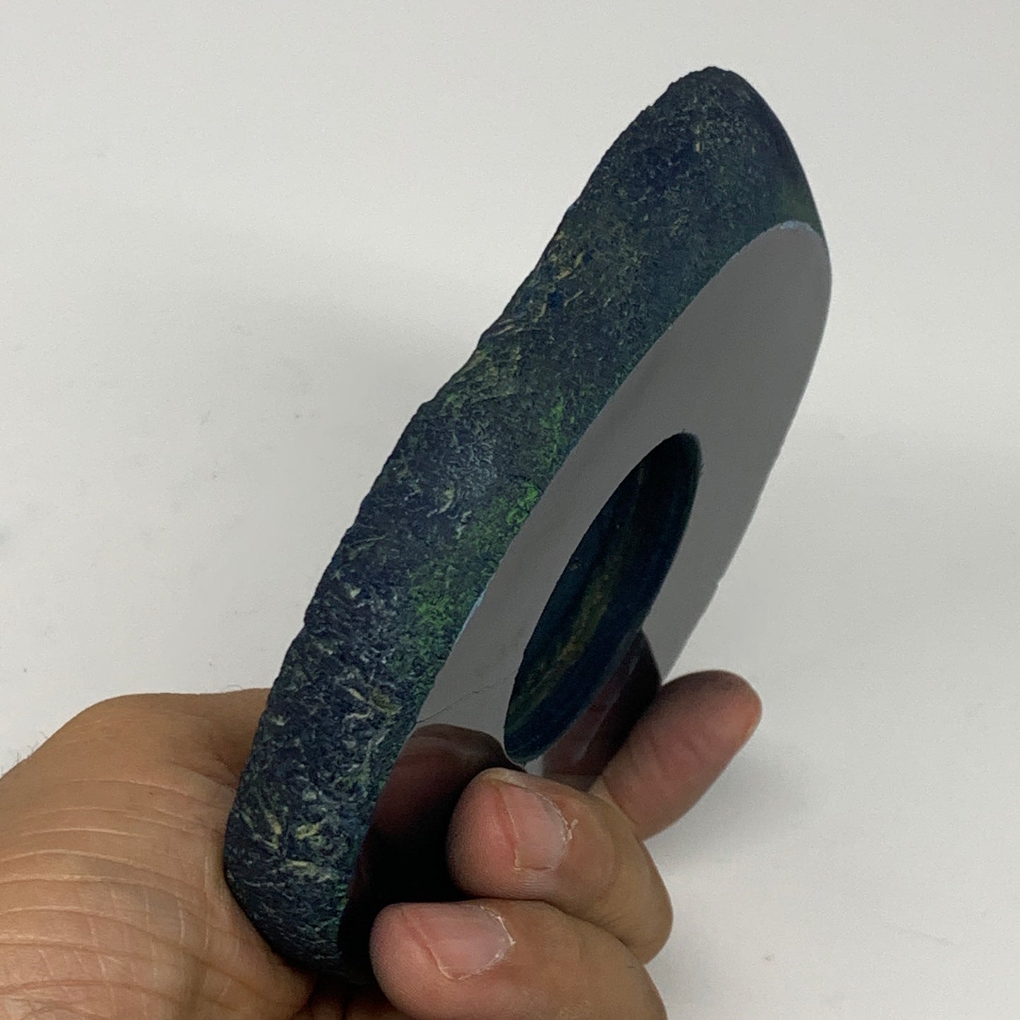 314.7g, 4.5"x3.7"x0.7", Dyed Agate Tea Light Candle Holder Crystal, B25570