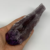 377.9g,7.8"x2.1"x1.5",Amethyst Point Polished Rough lower part from Brazil,B1912