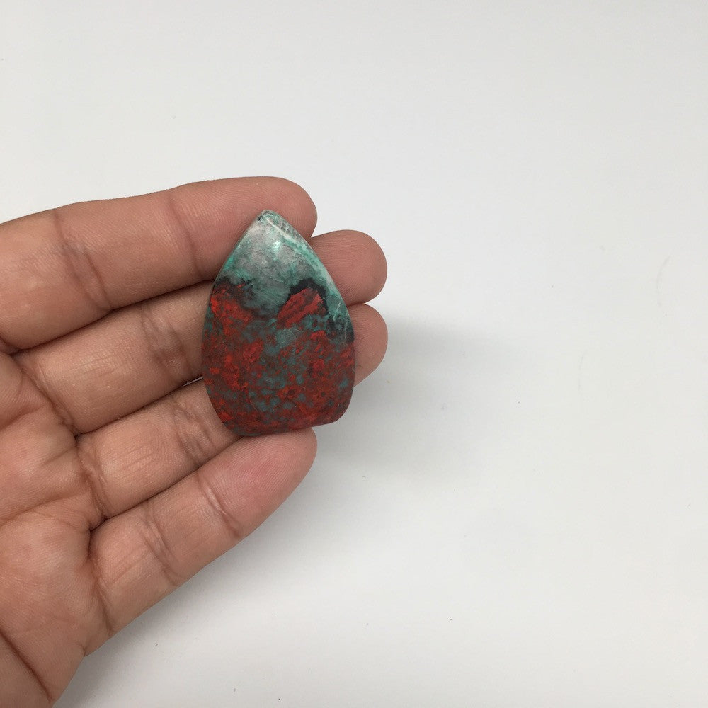 13.7g, 1.6"x 1.1" Sonora Sunset Chrysocolla Cuprite Cabochon from Mexico,SC131 - watangem.com