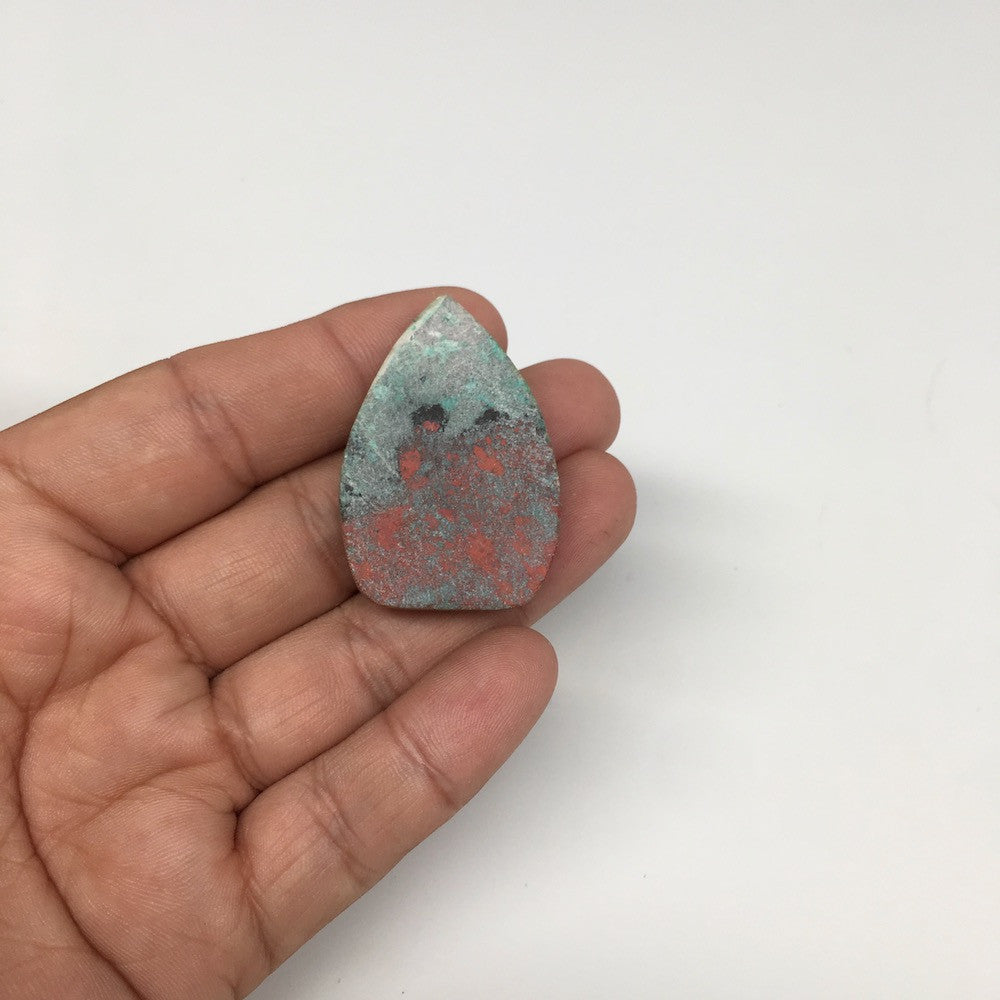 13.7g, 1.6"x 1.1" Sonora Sunset Chrysocolla Cuprite Cabochon from Mexico,SC131 - watangem.com