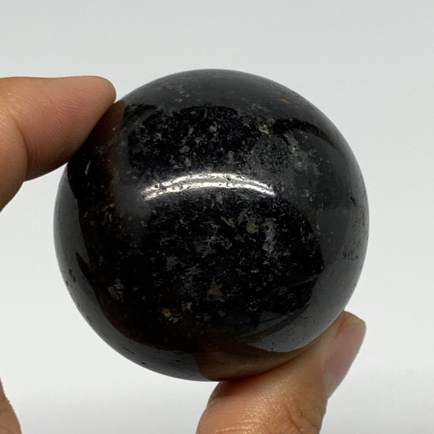 180.5g,1.9"(48mm), Natural Black Tourmaline Sphere Ball Gemstone @Brazil,B22407
