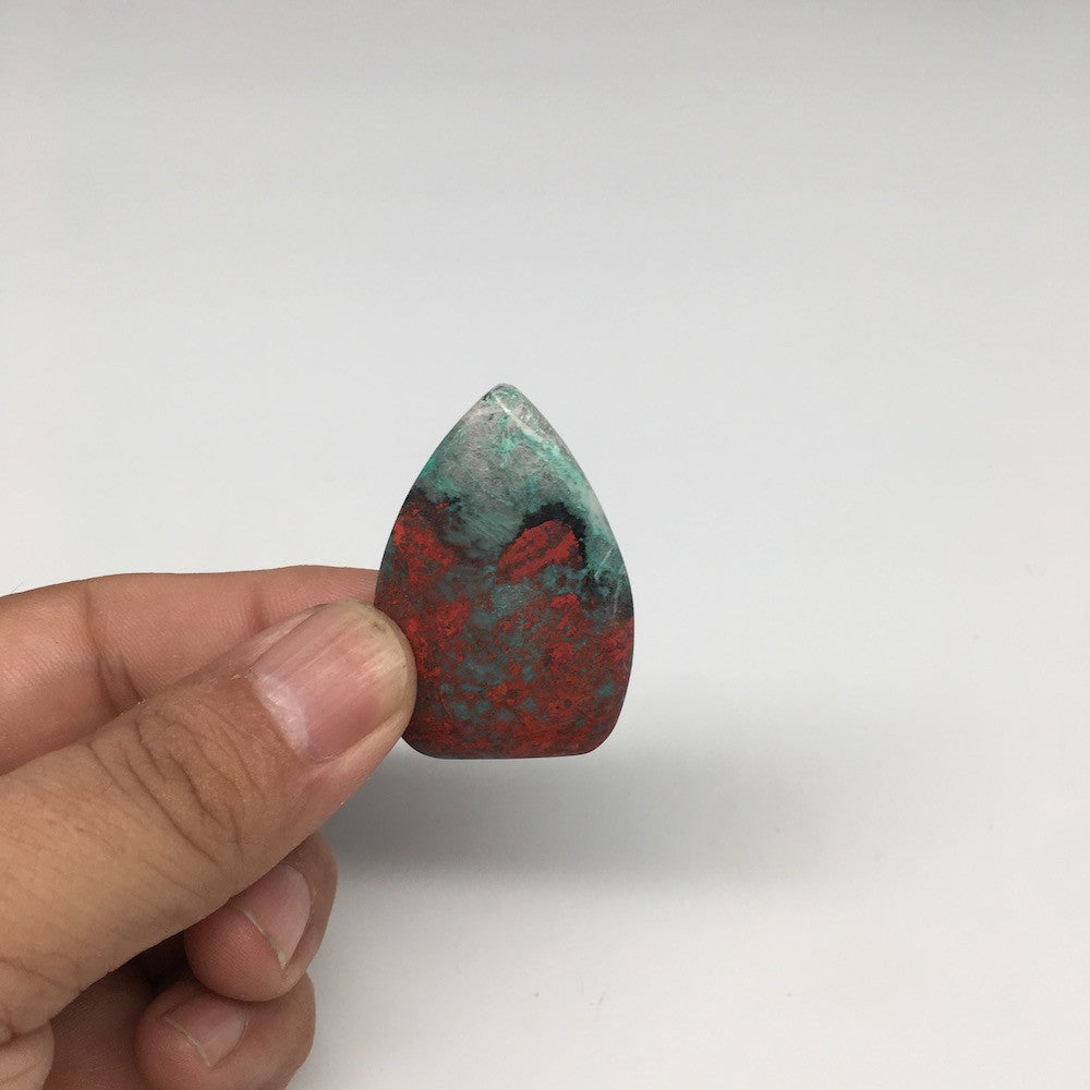13.7g, 1.6"x 1.1" Sonora Sunset Chrysocolla Cuprite Cabochon from Mexico,SC131 - watangem.com