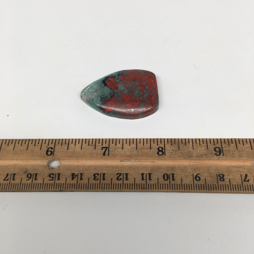 13.7g, 1.6"x 1.1" Sonora Sunset Chrysocolla Cuprite Cabochon from Mexico,SC131 - watangem.com