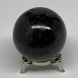 180.5g,1.9"(48mm), Natural Black Tourmaline Sphere Ball Gemstone @Brazil,B22407