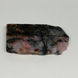 82g, 3.3"x1.7"x0.4", One face polished Rhodonite, One face semi polished, B16009