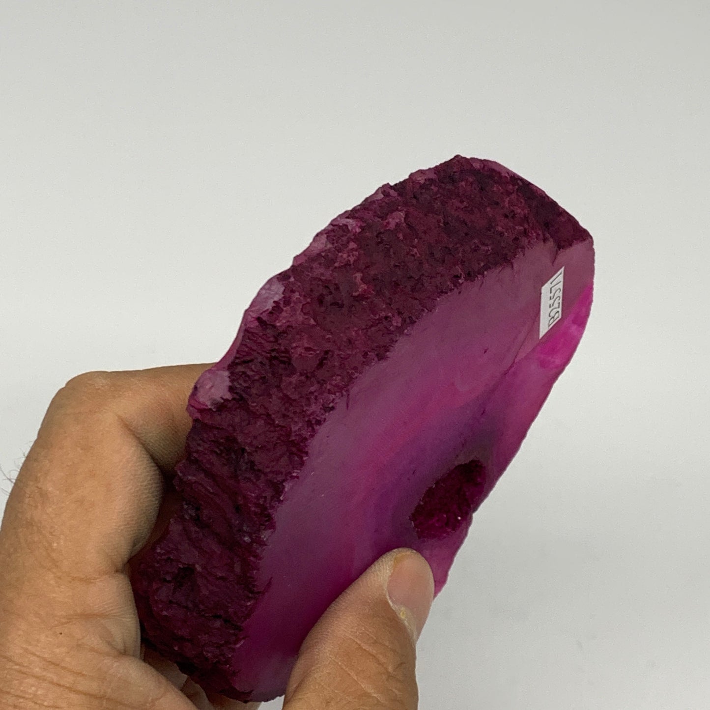 243.9g, 3.8"x3.5"x0.7", Dyed Agate Tea Light Candle Holder Crystal, B25571