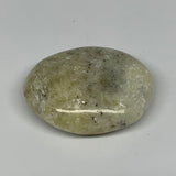 83g, 2.3"x1.8"x0.8", Natural Yellow Calcite Palm-Stone Crystal Polished Reiki, B