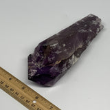 520g,7.1"x2.3"x2.1",Amethyst Point Polished Rough lower part from Brazil,B19128