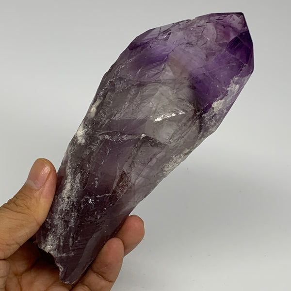 339.6g,6"x2.3"x1.3",Amethyst Point Polished Rough lower part from Brazil,B19129