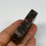 83.7g, 2.3"x1.6"x0.5", One face polished Rhodonite, One face semi polished, B160