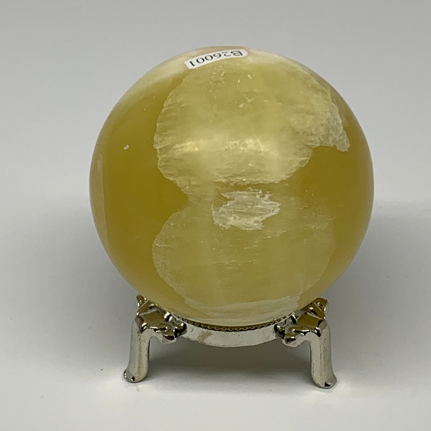 498.4g,2.7"(68mm) Lemon Calcite Sphere Gemstone,Healing Crystal,B26001