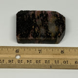 83.7g, 2.3"x1.6"x0.5", One face polished Rhodonite, One face semi polished, B160