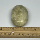 97.3g, 2.4"x1.7"x1", Natural Yellow Calcite Palm-Stone Crystal Polished Reiki, B