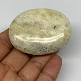 79g, 2.3"x1.8"x0.7", Natural Yellow Calcite Palm-Stone Crystal Polished Reiki, B