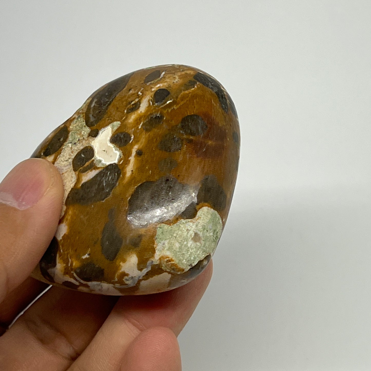 115g,2.2"x2.4"x1" Fruit Jasper Heart Polished Healing Home Decor, B21944