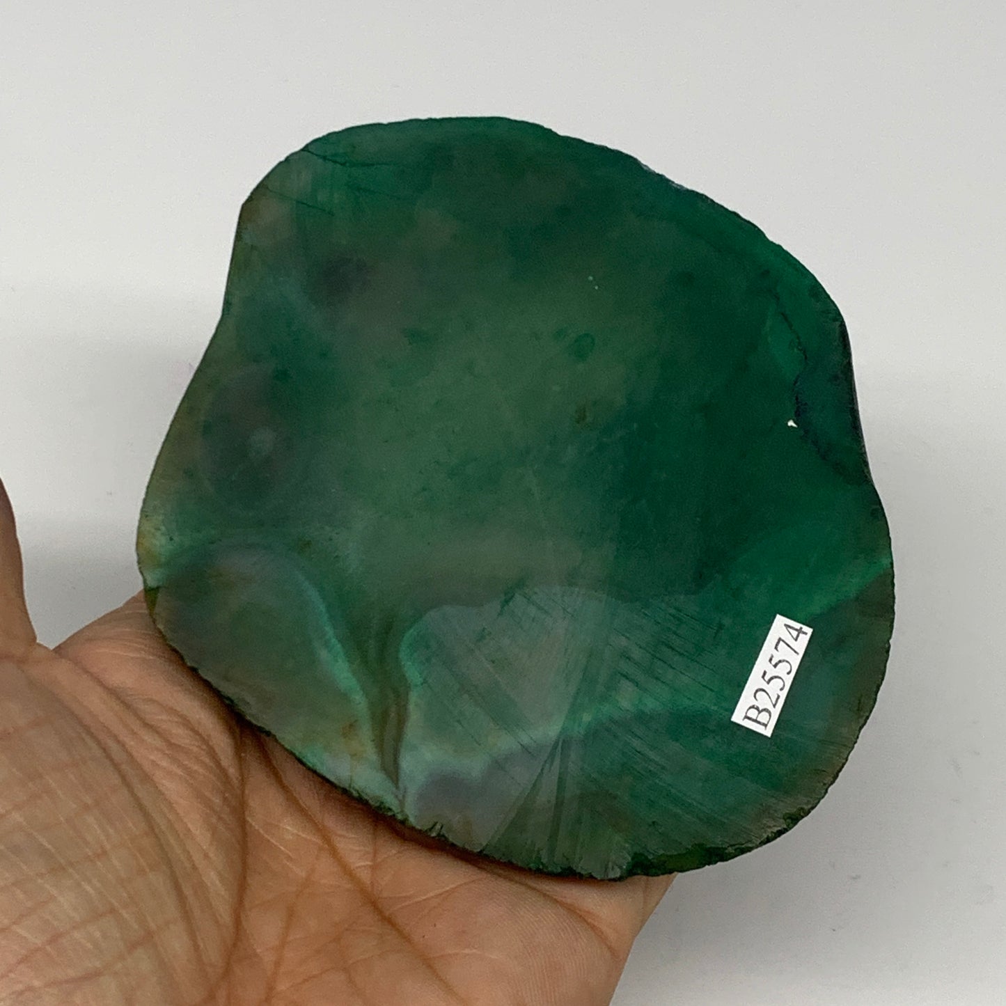 237.4g, 4.1"x3.6"x0.7", Dyed Agate Tea Light Candle Holder Crystal, B25574