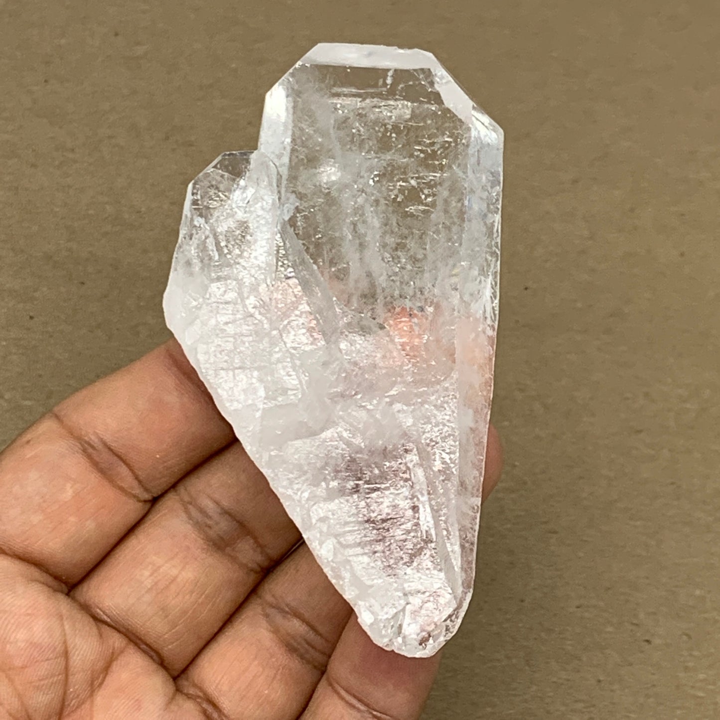 83.9g, 3.5"x1.8"x0.6" Natural Quartz Crystal Cluster Mineral Specimens, B6609