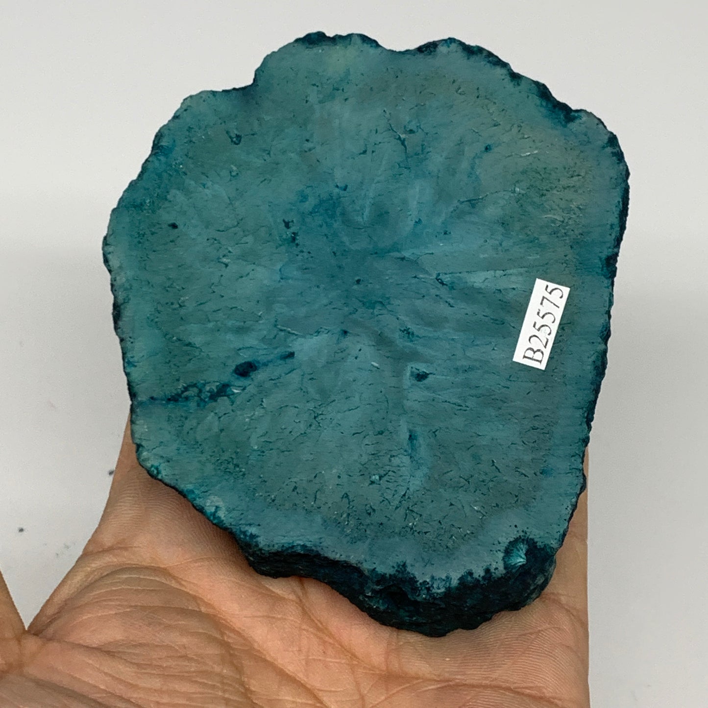 204.8g, 3.7"x3.1"x0.7", Dyed Agate Tea Light Candle Holder Crystal, B25575