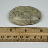 58.8g, 2.2"x1.5"x0.7", Natural Yellow Calcite Palm-Stone Crystal Polished Reiki,