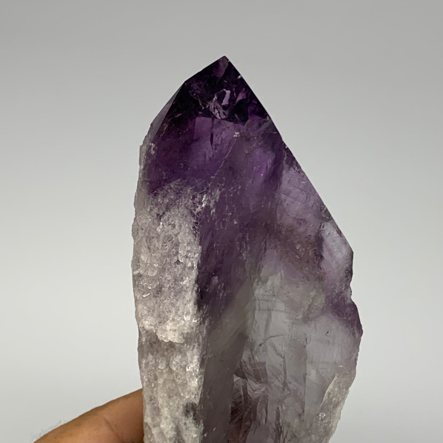 425.8g,8.7"x2.4"x1.7",Amethyst Point Polished Rough lower part from Brazil,B1913