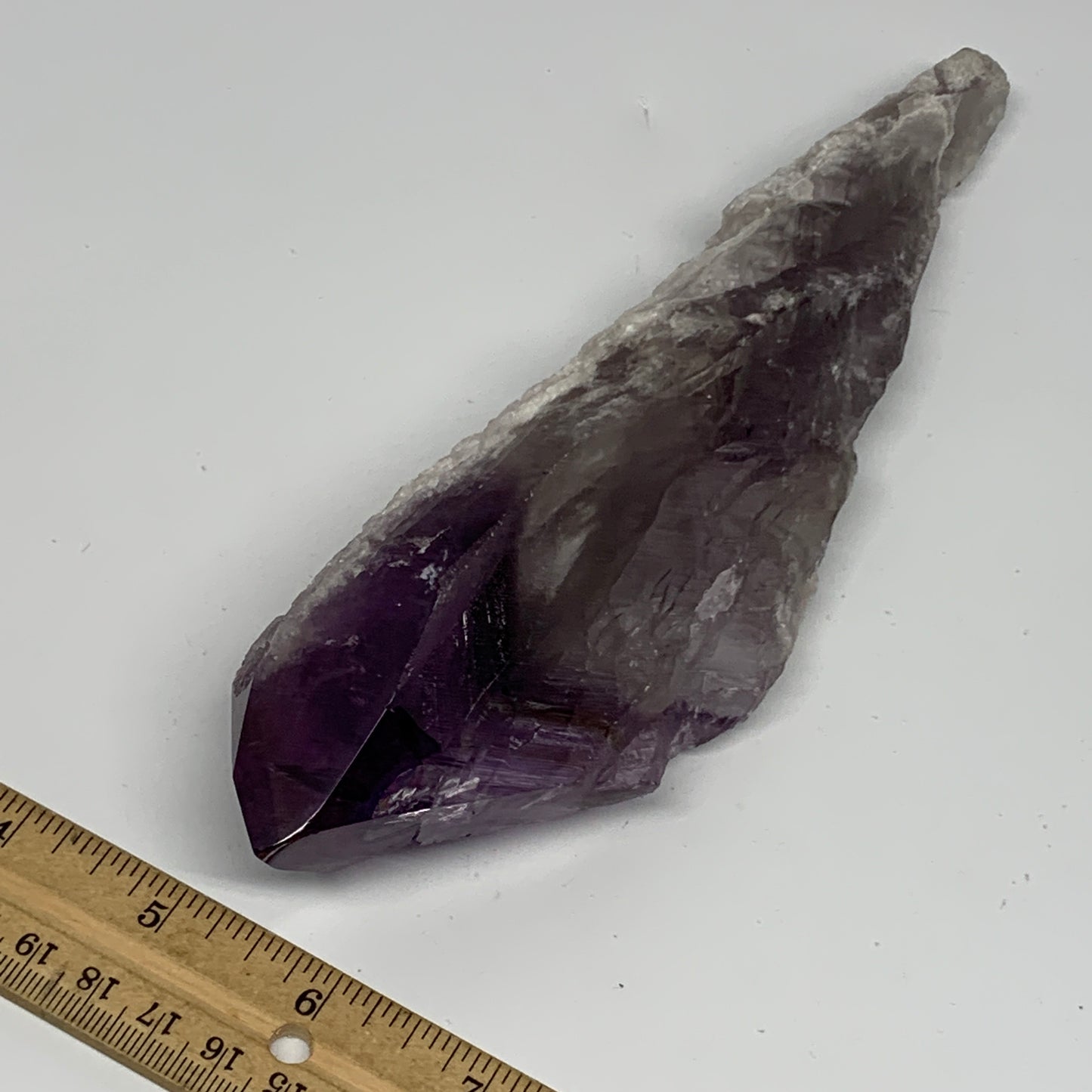 425.8g,8.7"x2.4"x1.7",Amethyst Point Polished Rough lower part from Brazil,B1913