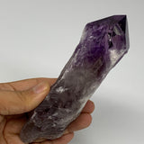 254.8g,5.7"x1.8"x1.6",Amethyst Point Polished Rough lower part from Brazil,B1913