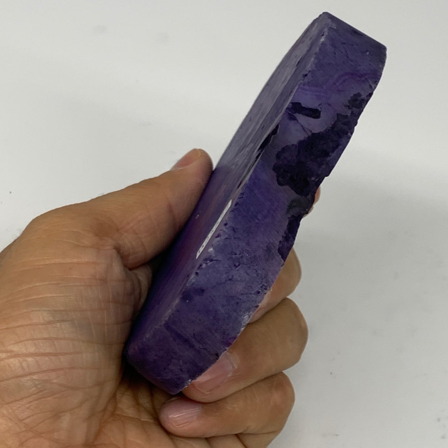 280.1g, 4"x3.6"x0.7", Dyed Agate Tea Light Candle Holder Crystal, B25577