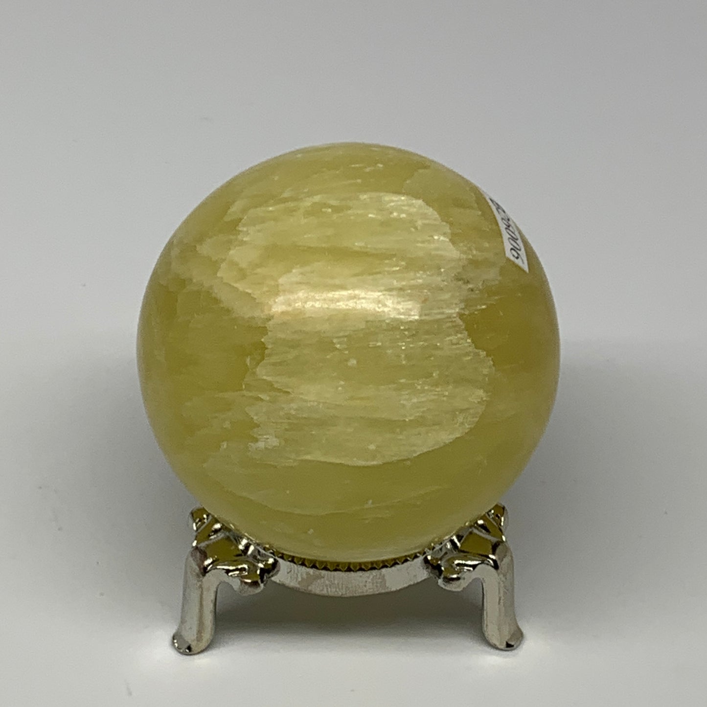 373.7g,2.4"(62mm) Lemon Calcite Sphere Gemstone,Healing Crystal,B26006