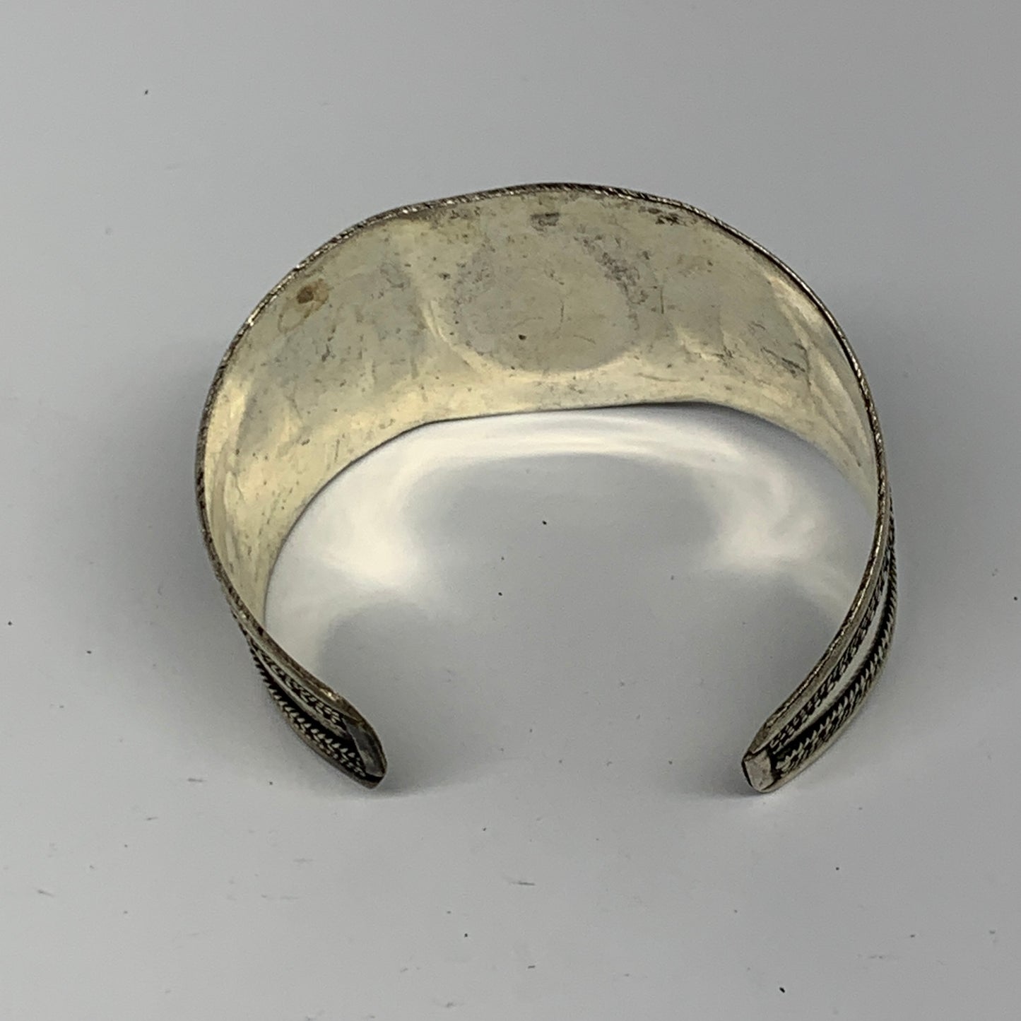 33.1g, 1.6" Red Carnelian Turkmen Cuff Bracelet Tribal Small Marquise, B13438