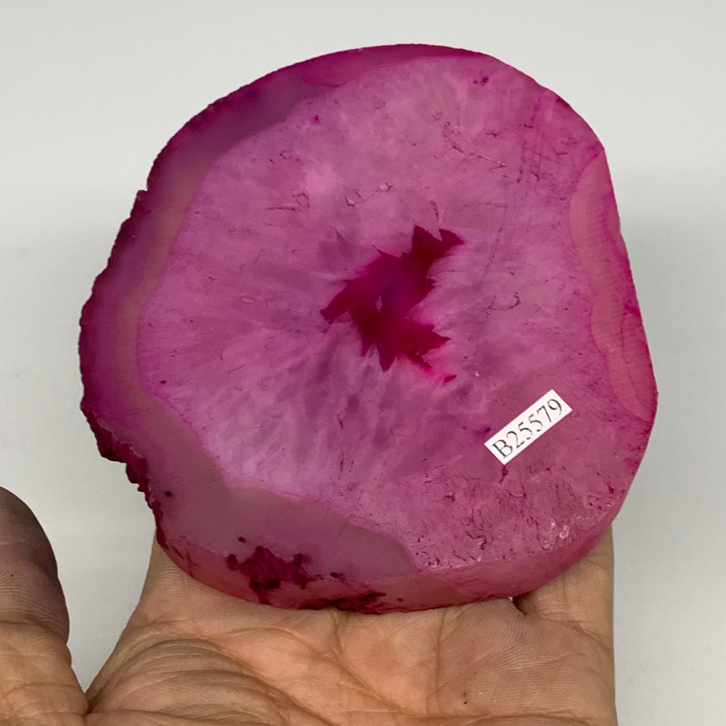 283.1g, 3.9"x3.6"x0.7", Dyed Agate Tea Light Candle Holder Crystal, B25579