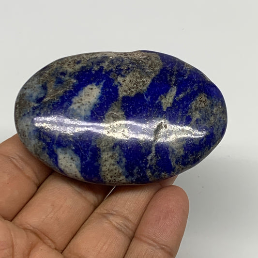 93.8g,2.8"x1.8"x0.7", Natural Lapis Lazuli Palm Stone from Afghanistan,B23185