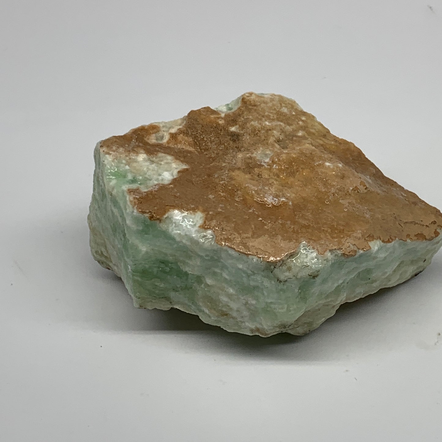383g,3.9"x2.6"x2", Rough Pistachio Calcite Chunk Mineral @Afghanistan, B24588