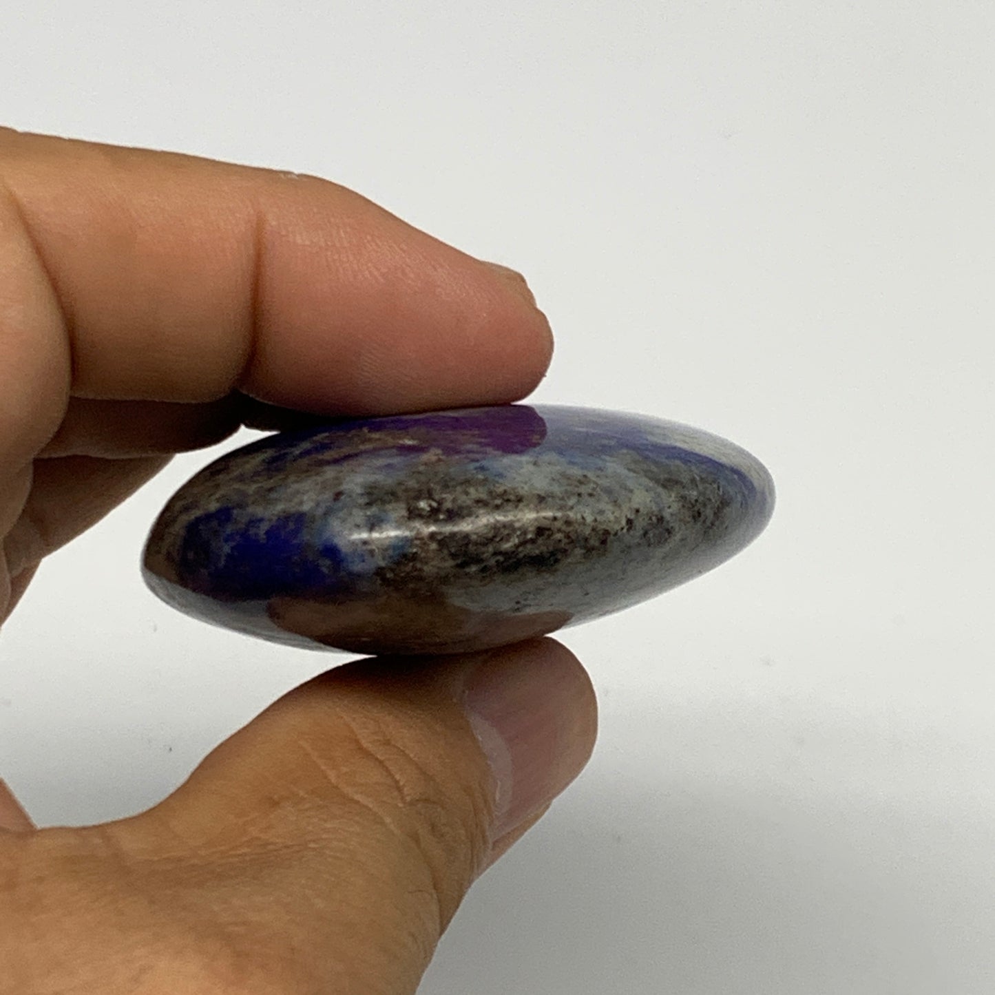 93.8g,2.8"x1.8"x0.7", Natural Lapis Lazuli Palm Stone from Afghanistan,B23185
