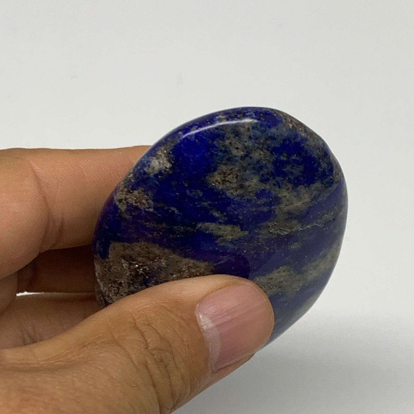 93.8g,2.8"x1.8"x0.7", Natural Lapis Lazuli Palm Stone from Afghanistan,B23185