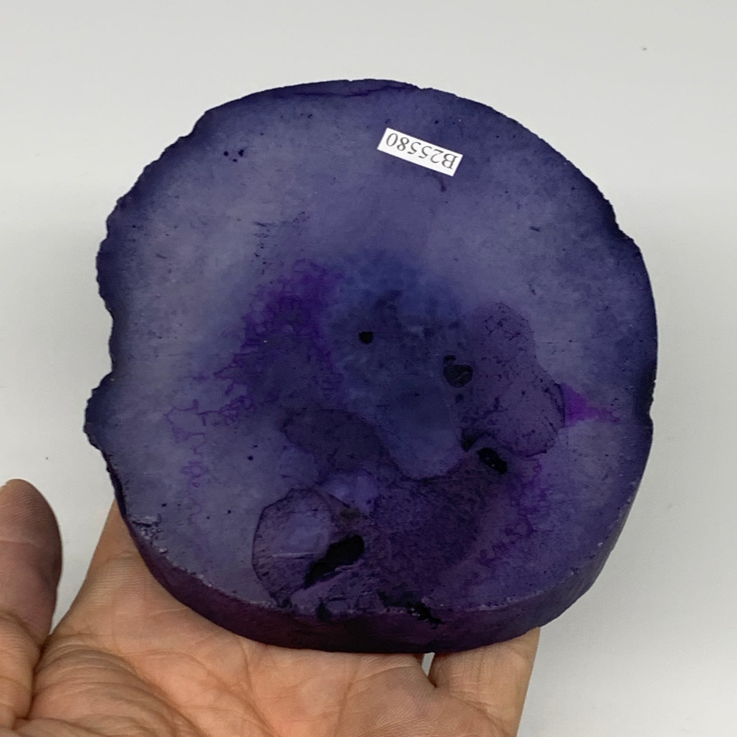 288.8g, 4.1"x3.9"x0.7", Dyed Agate Tea Light Candle Holder Crystal, B25580