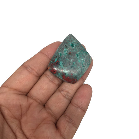 17.5g, 1.8"x 1.5" Sonora Sunset Chrysocolla Cuprite Cabochon from Mexico,SC144