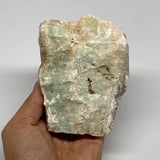 768g,4.4"x3.3"x2.4", Rough Pistachio Calcite Chunk Mineral @Afghanistan, B24590